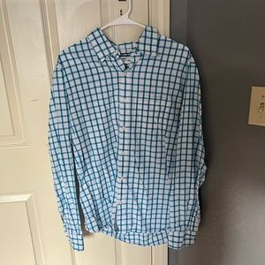 Old navy button up- bundle of two-used-blue-teal-large